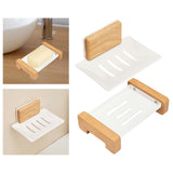 Maxbell Soap Dish Easy Cleaning Drainable Modern Decorative Metal Sturdy Soap Holder Wall Mounted