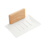 Maxbell Soap Dish Easy Cleaning Drainable Modern Decorative Metal Sturdy Soap Holder Wall Mounted