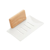 Maxbell Soap Dish Easy Cleaning Drainable Modern Decorative Metal Sturdy Soap Holder Wall Mounted
