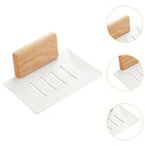 Maxbell Soap Dish Easy Cleaning Drainable Modern Decorative Metal Sturdy Soap Holder Wall Mounted
