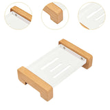 Maxbell Soap Dish Easy Cleaning Drainable Modern Decorative Metal Sturdy Soap Holder Countertop