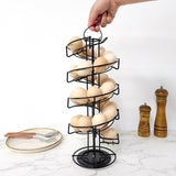 Maxbell Spiral Egg Dispenser Multifunctional Rotating Egg Holder for Cabinet Kitchen