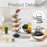 Maxbell Spiral Egg Dispenser Multifunctional Rotating Egg Holder for Cabinet Kitchen