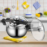 Maxbell Pressure Cooker Kitchen Stew Soup Pan Easily Open Close Home Canning Cooker Without Steamer