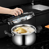 Maxbell Pressure Cooker Kitchen Stew Soup Pan Easily Open Close Home Canning Cooker Without Steamer