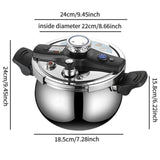 Maxbell Pressure Cooker Kitchen Stew Soup Pan Easily Open Close Home Canning Cooker Without Steamer