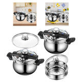 Maxbell Pressure Cooker Kitchen Stew Soup Pan Easily Open Close Home Canning Cooker Without Steamer