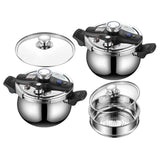 Maxbell Pressure Cooker Kitchen Stew Soup Pan Easily Open Close Home Canning Cooker Without Steamer