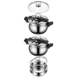 Maxbell Pressure Cooker Kitchen Stew Soup Pan Easily Open Close Home Canning Cooker Without Steamer