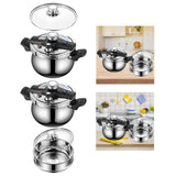 Maxbell Pressure Cooker Kitchen Stew Soup Pan Easily Open Close Home Canning Cooker Without Steamer
