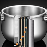Maxbell Pressure Cooker Kitchen Stew Soup Pan Easily Open Close Home Canning Cooker Without Steamer