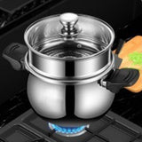 Maxbell Pressure Cooker Kitchen Stew Soup Pan Easily Open Close Home Canning Cooker With Steamer