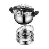 Maxbell Pressure Cooker Kitchen Stew Soup Pan Easily Open Close Home Canning Cooker With Steamer