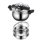 Maxbell Pressure Cooker Kitchen Stew Soup Pan Easily Open Close Home Canning Cooker With Steamer
