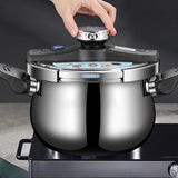Maxbell Pressure Cooker Kitchen Stew Soup Pan Easily Open Close Home Canning Cooker With Steamer