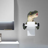 Maxbell Dinosaur Shaped Toilet Paper Holder for Lavatory Home Decoration Shower Room Green