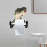 Maxbell Dinosaur Shaped Toilet Paper Holder for Lavatory Home Decoration Shower Room Green