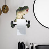 Maxbell Dinosaur Shaped Toilet Paper Holder for Lavatory Home Decoration Shower Room Green