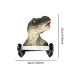Maxbell Dinosaur Shaped Toilet Paper Holder for Lavatory Home Decoration Shower Room Green