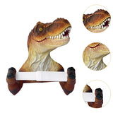 Maxbell Dinosaur Shaped Toilet Paper Holder for Lavatory Home Decoration Shower Room Brown