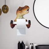 Maxbell Dinosaur Shaped Toilet Paper Holder for Lavatory Home Decoration Shower Room Brown