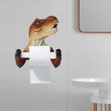Maxbell Dinosaur Shaped Toilet Paper Holder for Lavatory Home Decoration Shower Room Brown