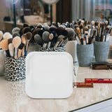 Maxbell Travel Makeup Bag Storage Cosmetic Bag for Lipstick Outdoor Hair Accessories white