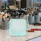 Maxbell Travel Makeup Bag Storage Cosmetic Bag for Lipstick Outdoor Hair Accessories light blue