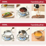 Maxbell Hot Oil Pan Cookware Butter Melting Pot for Camping Restaurant Making Sauces 500ml