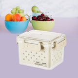 Maxbell Fruit Container for Fridge with Drain Basket with Colander Pantry Keep Fresh 12.5x9x10cm