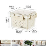 Maxbell Fruit Container for Fridge with Drain Basket with Colander Pantry Keep Fresh 12.5x9x10cm