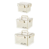 Maxbell Fruit Container for Fridge with Drain Basket with Colander Pantry Keep Fresh 12.5x9x10cm