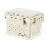Maxbell Fruit Container for Fridge with Drain Basket with Colander Pantry Keep Fresh 12.5x9x10cm