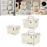 Maxbell Fruit Container for Fridge with Drain Basket with Colander Pantry Keep Fresh 12.5x9x10cm