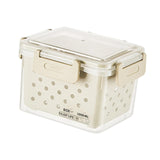 Maxbell Fruit Container for Fridge with Drain Basket with Colander Pantry Keep Fresh 12.5x9x10cm