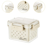 Maxbell Fruit Container for Fridge with Drain Basket with Colander Pantry Keep Fresh 12.5x9x10cm