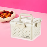 Maxbell Fruit Container for Fridge with Drain Basket with Colander Pantry Keep Fresh 16x13x12.5cm