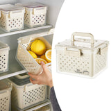 Maxbell Fruit Container for Fridge with Drain Basket with Colander Pantry Keep Fresh 16x13x12.5cm