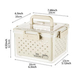 Maxbell Fruit Container for Fridge with Drain Basket with Colander Pantry Keep Fresh 16x13x12.5cm