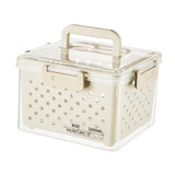 Maxbell Fruit Container for Fridge with Drain Basket with Colander Pantry Keep Fresh 16x13x12.5cm