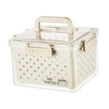 Maxbell Fruit Container for Fridge with Drain Basket with Colander Pantry Keep Fresh 16x13x12.5cm
