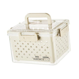 Maxbell Fruit Container for Fridge with Drain Basket with Colander Pantry Keep Fresh 16x13x12.5cm