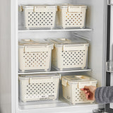 Maxbell Fruit Container for Fridge with Drain Basket with Colander Pantry Keep Fresh 16x13x12.5cm