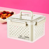 Maxbell Fruit Container for Fridge with Drain Basket with Colander Pantry Keep Fresh 20x16x15cm