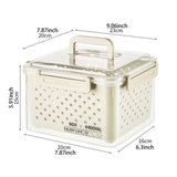 Maxbell Fruit Container for Fridge with Drain Basket with Colander Pantry Keep Fresh 20x16x15cm