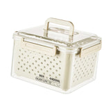 Maxbell Fruit Container for Fridge with Drain Basket with Colander Pantry Keep Fresh 20x16x15cm