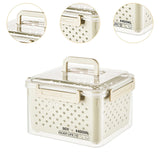 Maxbell Fruit Container for Fridge with Drain Basket with Colander Pantry Keep Fresh 20x16x15cm