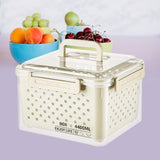 Maxbell Fruit Container for Fridge with Drain Basket with Colander Pantry Keep Fresh 20x16x15cm