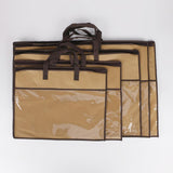 Maxbell Blanket Storage Bag with Zipper Clothes Organizer for Bed Sheet Toys Clothes brown