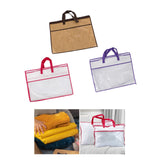 Maxbell Blanket Storage Bag with Zipper Clothes Organizer for Bed Sheet Toys Clothes brown